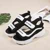 Summer fashionable sandals platform, comfortable beach footwear with velcro, 2020, Korean style