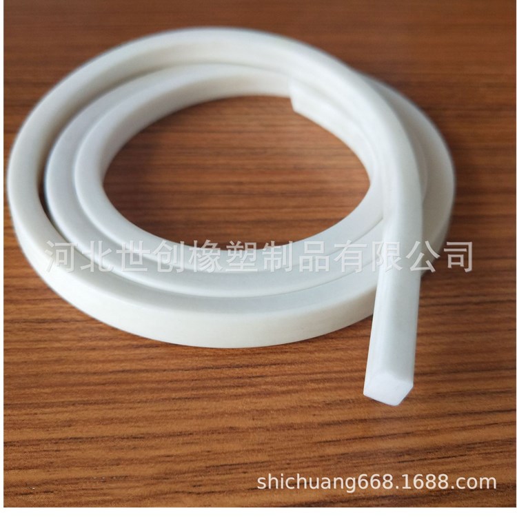 耐高温白色硅胶密封条 平板发泡胶条 挡水硅胶密