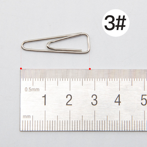 Deli 0051 Triangular Paperclip 3# Metal Triangular Paperclip Thickened Electroplating 100 pieces/box