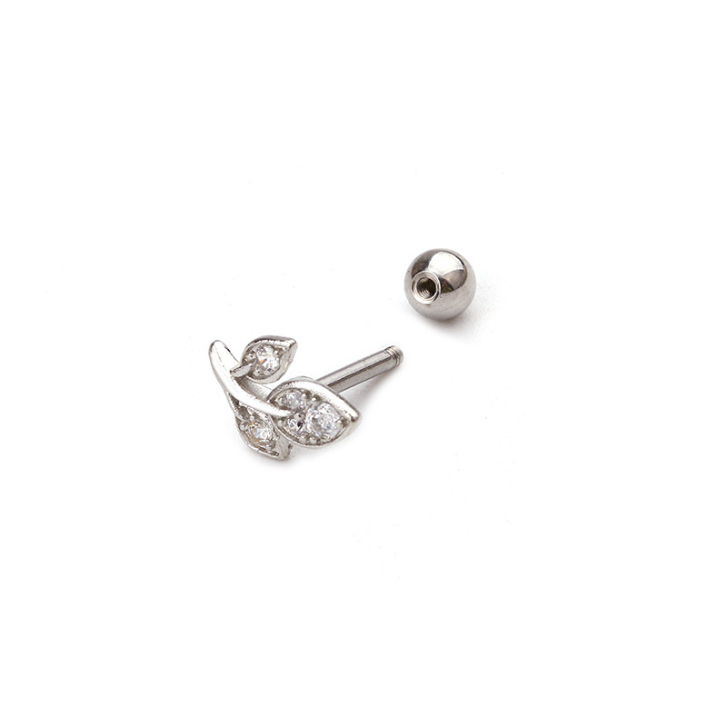 Mode Nouvelle Fleur De Zircon Amour Bowknot Vis Alliage Oreille Ongles En Os display picture 2