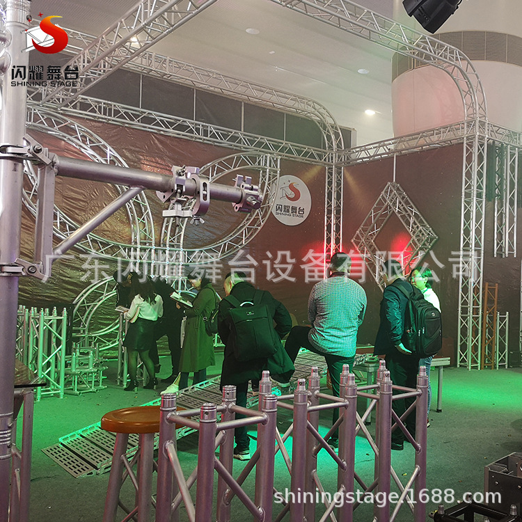 铝合金桁架鹰爪自带单双扣件灯架挂灯支架横挂灯钩