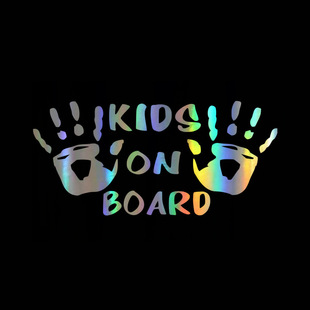 Foreign trade cross-border KIDS ON BOARD car stickers baby in the car personalized warning reflective car stickers