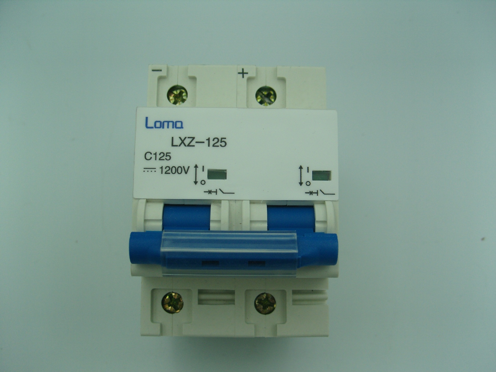 隆马电器 双极 DC MCB磁吹灭弧 两极直流断路器 2P DC断路器125A