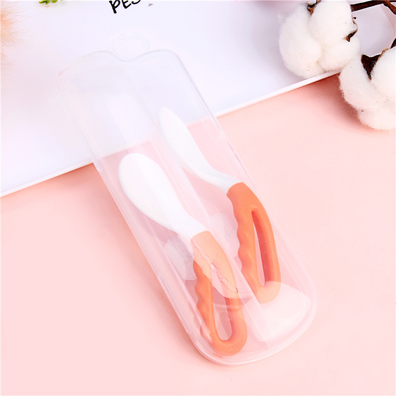 2021 new baby spoon Environmental Protection food grade silicone soft spoon baby eating tableware supplies spot direct supply