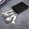 Folding street spoon stainless steel, handheld tableware, set, creative gift, wholesale