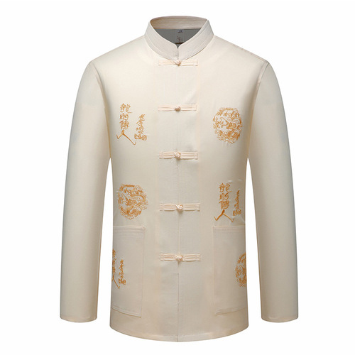 Chinese tang suit coat embroidered national costume with comfortable jacket and shirt