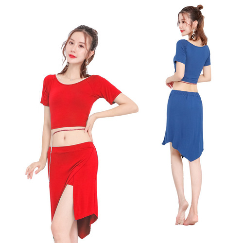 Belly dance practice clothes practice dance clothes clothing set women's modal slim sexy dance clothes women's summer large size
