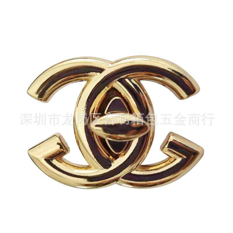diy箱包手袋五金配件 厂家批发大小双G锁扣 拧转锁设计五金扣