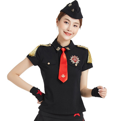 Forest Knight costumes, sailor dance, square dance costumes, new size tassels, short-sleeved T-shirts, cotton