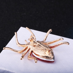 韓版高檔時尚胸針飾品衣飾閃亮水晶鑲鑽蜘蛛動物胸針女士大衣配飾