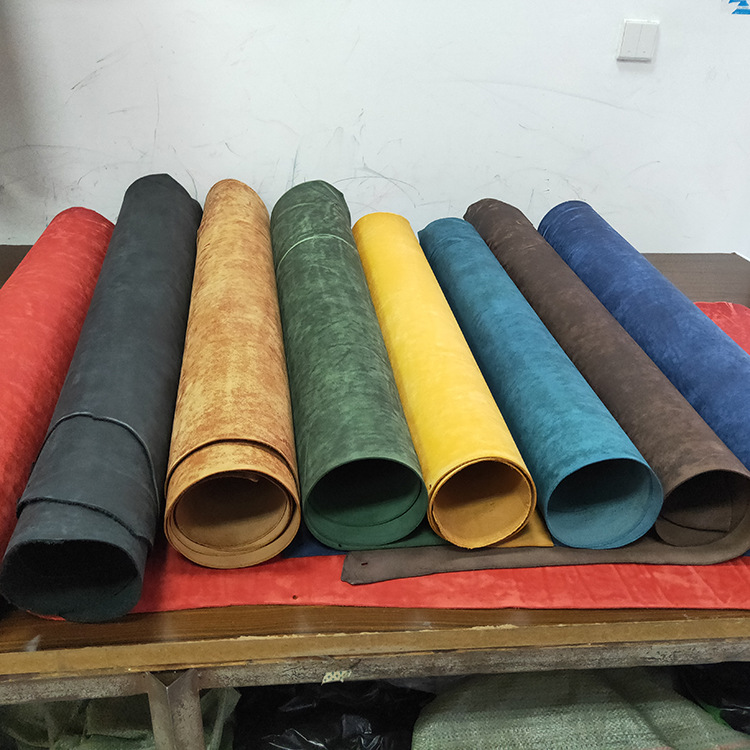 头层树膏磨砂牛皮植鞣革真皮手工包包磨砂牛皮料现货牛巴戈