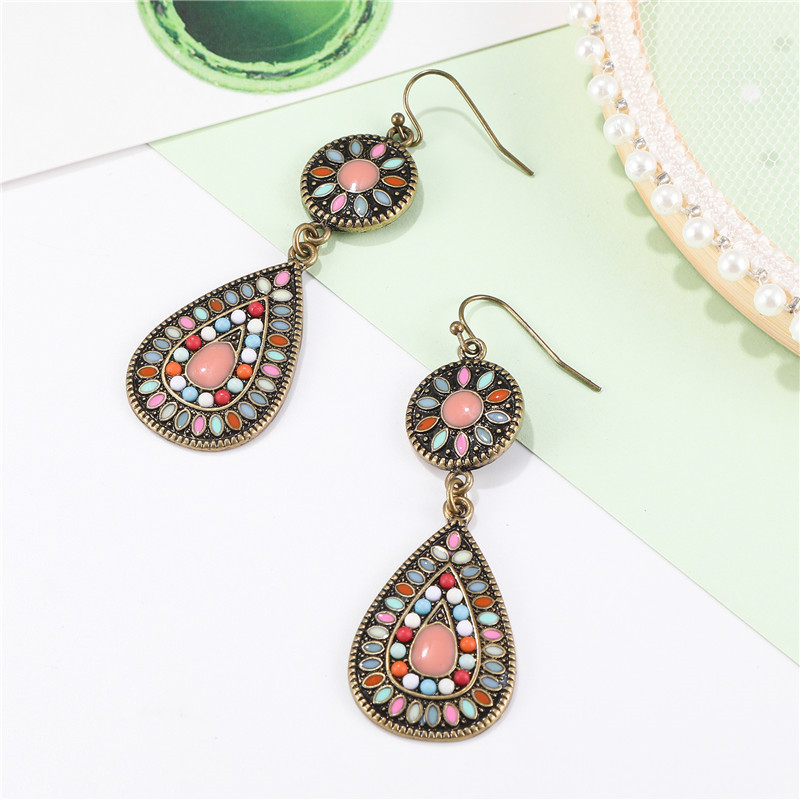 Hot Sale Hot Sale Bohemian Creative New Color Tropf Öl Ohrringe Ohrringe Damen Schmuck Großhandel display picture 4