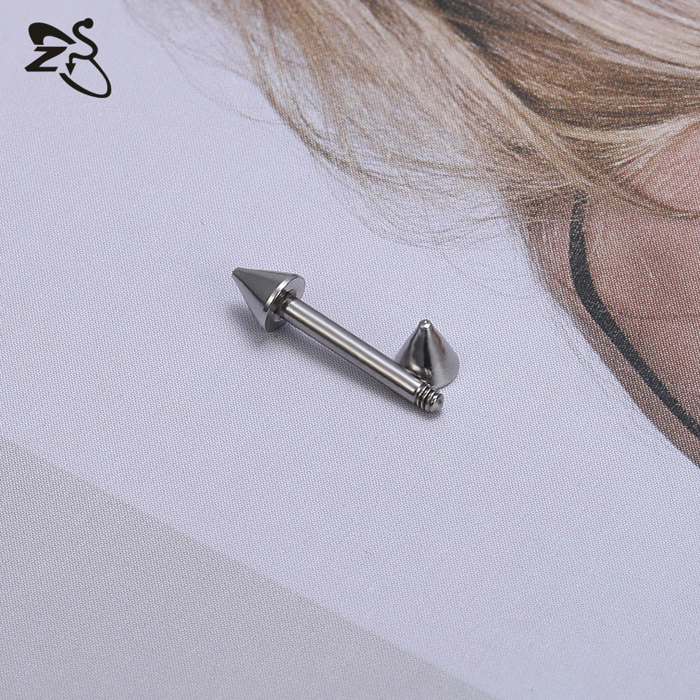 Titanium Steel Lip Nail 316L Stainless Steel Tongue Nail Straight Rod Pointed Cone Eyebrow Rod Body Piercing Jewelry detail image 10