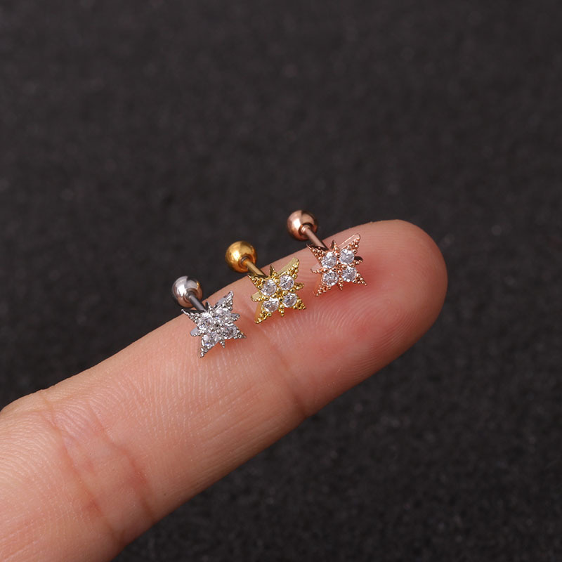 Hot Sale Rose Gold Earrings Stainless Steel Thin Rod Earrings display picture 33