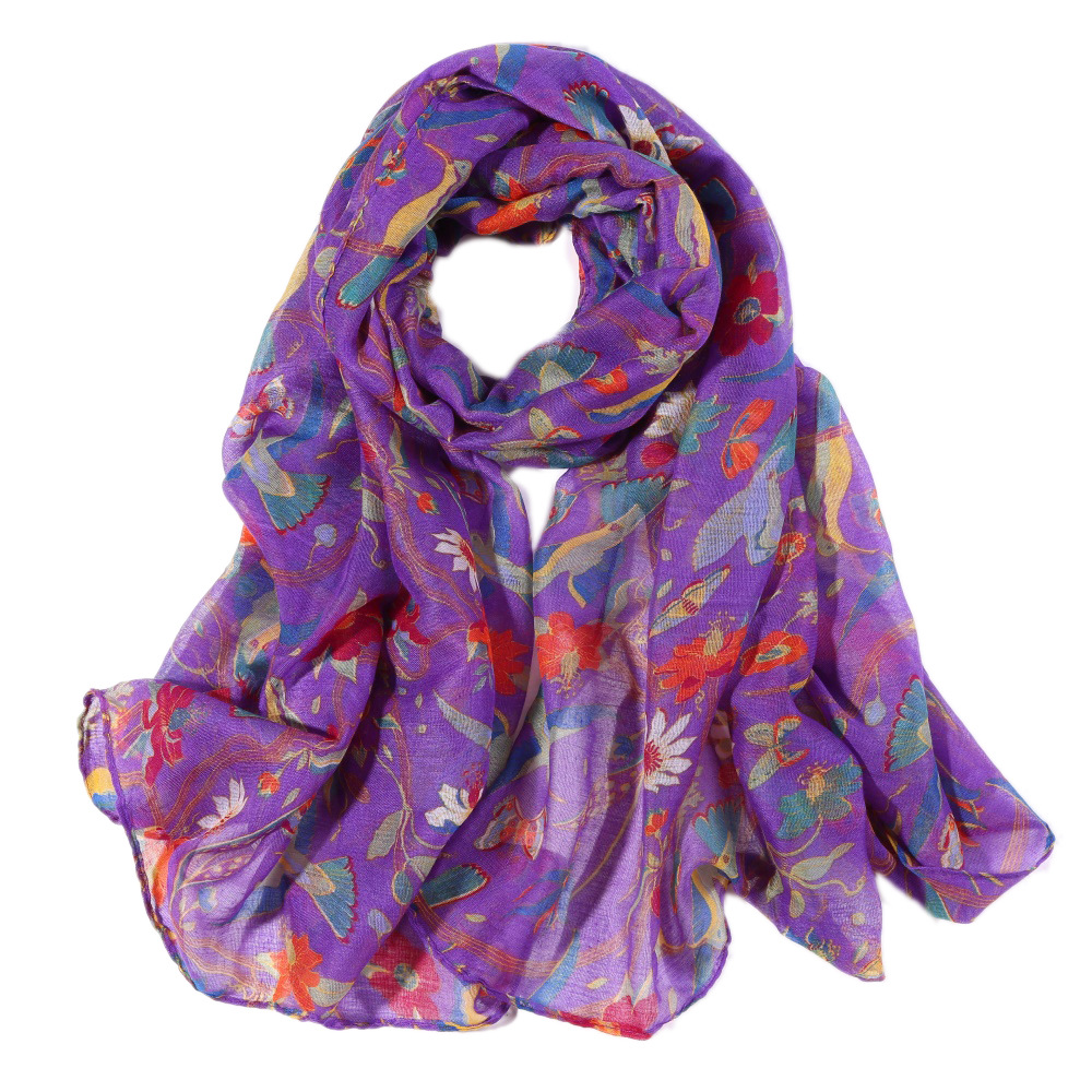 Femmes Style Ig Élégant Fleur Oiseau Polyester Foulard display picture 9