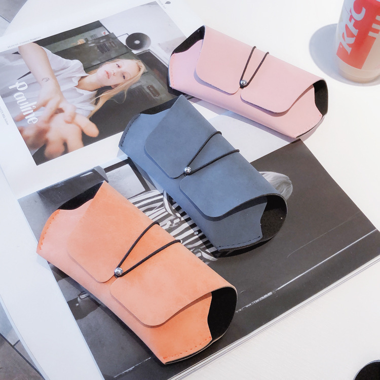 Frosted Leather Sunglasses Storage Sun Myopia Glasses Case Dustproof Multi-Functional Simple Fashion Portable Protection