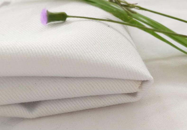 厨师工作服制服面料 斜纹白布 涤棉纱卡 涤棉斜纹布 tc128*60