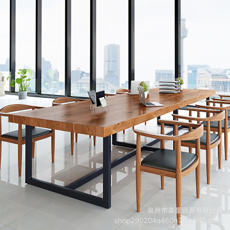 Simplicity Solid wood desk modern multi-function Staff member The computer table large Meeting Negotiate Tables and chairs combination