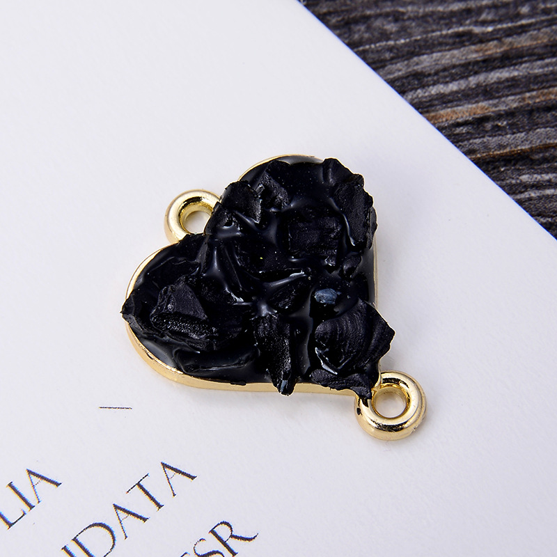 12g Weight Pendant Jewelry Making Type 16*20mm Jewelry Making Size DIY Jewelry Accessories Classification 5 PCS/Package Quantity Alloy Material Heart Shape Pattern Enamel Design Simple Style Style 5 PCS/Package 16*20mm Alloy Heart Shape Pendant 5