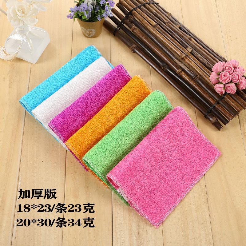 加厚加大双层抹布厨房洗碗巾日用品批发市场百洁布|ms