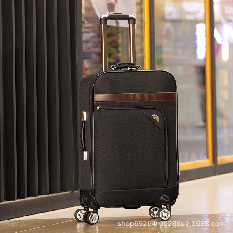 Business trolley case 20 inch Oxford cloth universal wheel 24 luggage canvas suitcase 28 password box one piece