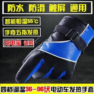 Electric gloves Motorcycle Battery Electric vehicle charge usb portable battery fever Electric heating glove Skin-friendly men and women