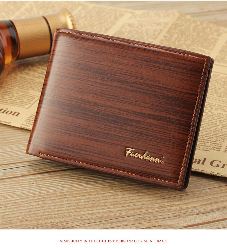 105g Weight Polyester Lining Material Open Closure Type Business, Travel Occasion Pu Leather Material Solid Color Pattern All Seasons Season Men'S Gender Basic Style Square Shape Blue Color New Men's Wallet Korean-style Short Wallet Glossy Wallet Fashion Loose-leaf Soft Leather Beauty Wallet Factory Wholesale 无
