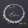 Accessory, necklace and earrings for bride from pearl, jewelry, European style, wholesale