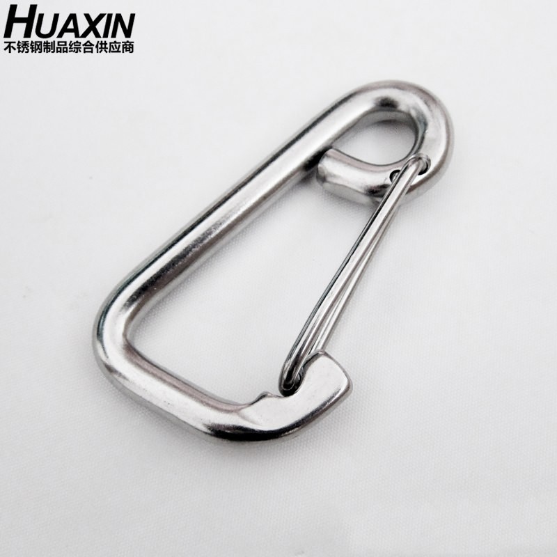 304 316不锈钢平头简易型安全扣弹簧钩登山扣