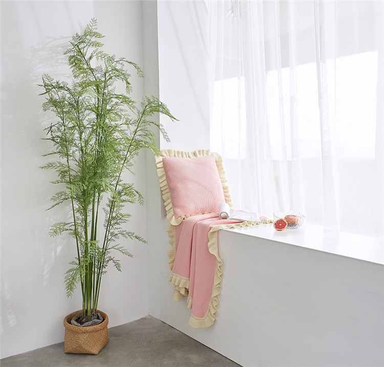 Lehká luxusní severská jednoduchá celobavlněná černá keprová deka do hotelové ložnice, vlněná deka, povlečení_voghion.com