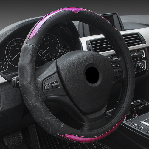Car genuine cowhide steering wheel cover, first layer cowhide, sports business car handle cover AliExpress cross-border Amazon