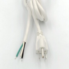 10A13A15A美規單頭三插電源線尾部上錫打端子0.824 1.31 2.08平方