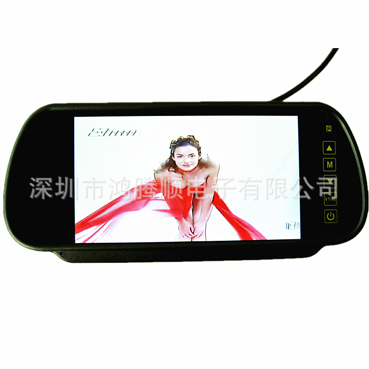 supply high definition 7-inch Rearview mirror liquid crystal vehicle monitor Two-way AV video input Reversing Priority