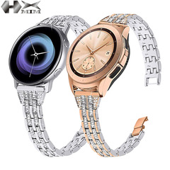 適用三星galaxy watch4 五珠兩排鑽鑲鑽不鏽鋼水鑽錶帶active2