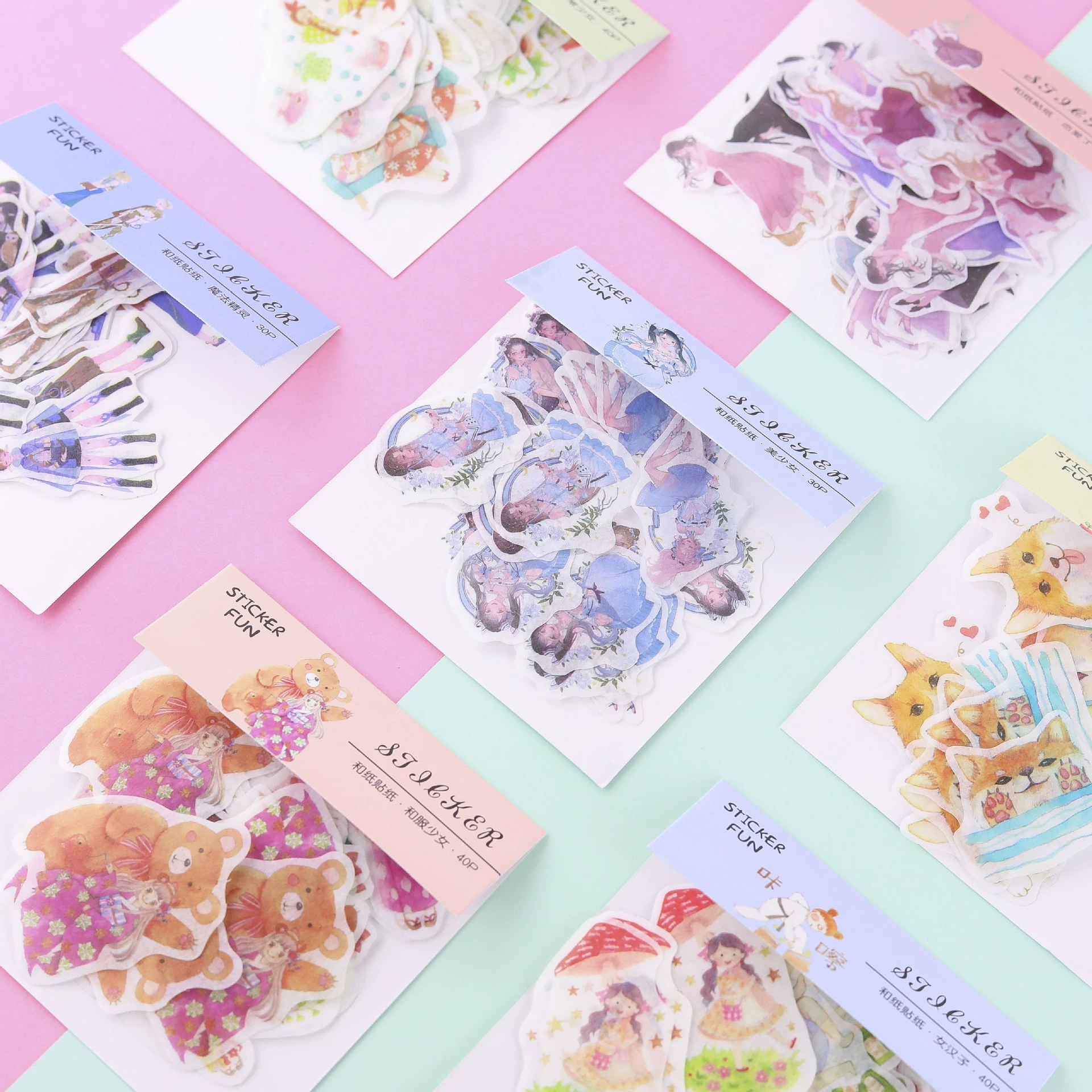 Sticker, photoalbum, decorations, Japanese and Korean, scheduler, 30 pieces per pack, handmade
