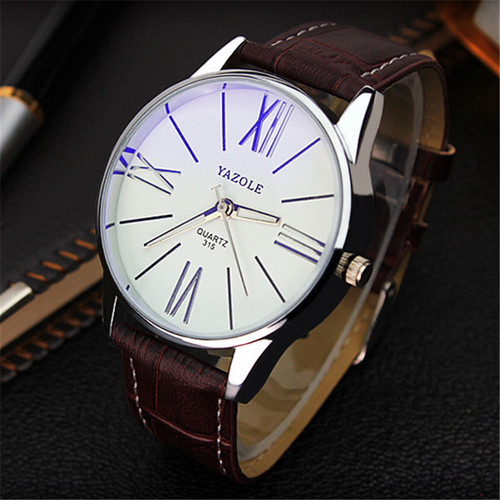 YAZOLE 315 business fashion belt men's watch simple watch men's waterproof quartz watch men watches