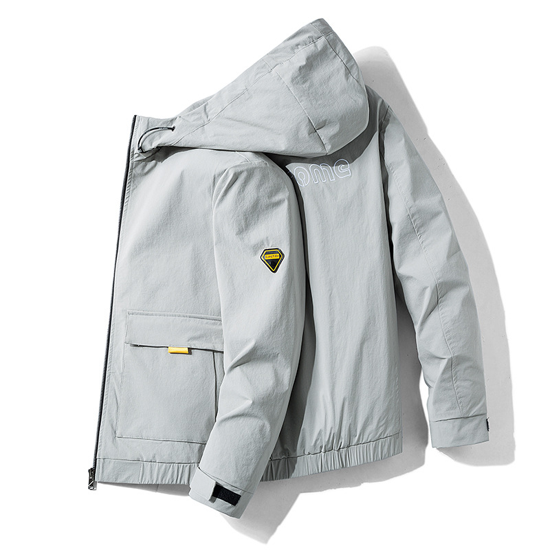 Venta al por mayor 2022 otoño nueva chaqueta de los hombres de estilo coreano SLIM-Fit con capucha chaqueta de los hombres de moda marca juvenil casual top