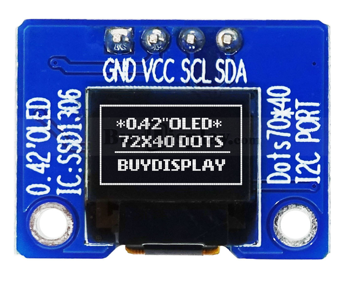 I2C White 0.42 inch OLED Displ