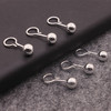 Round beads, fashionable earrings from pearl, silver 925 sample, Korean style, simple and elegant design, wholesale