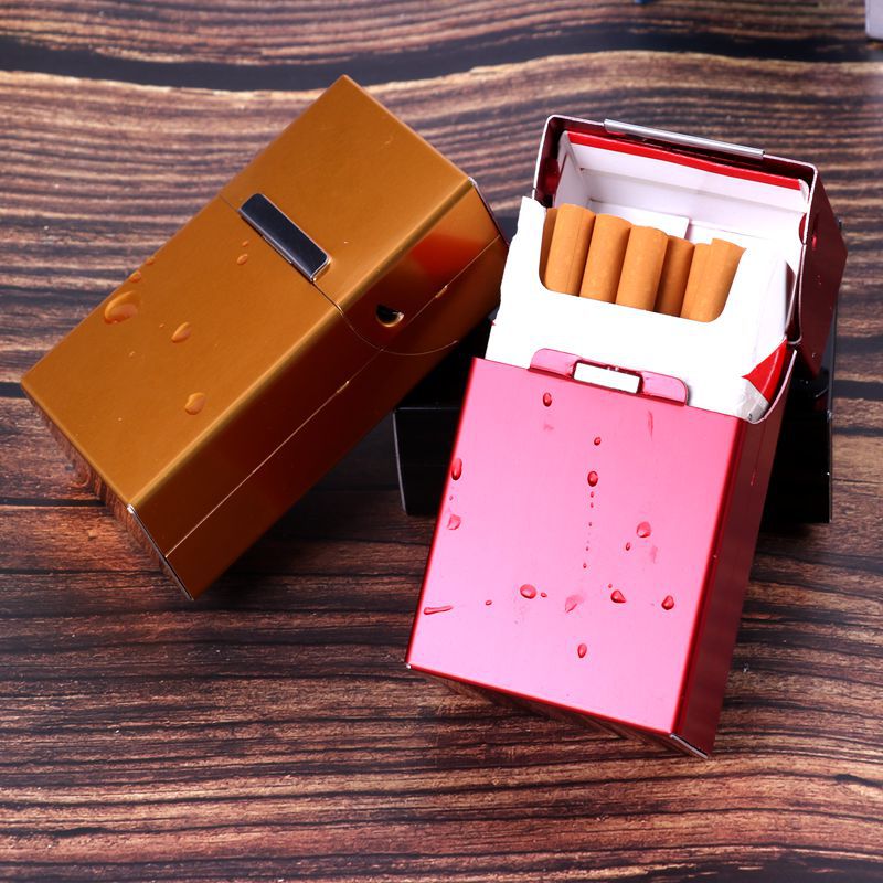 自动翻盖铝合金烟盒金属烟盒礼品包装盒大容量磁吸超薄香菸盒现货-阿里巴巴