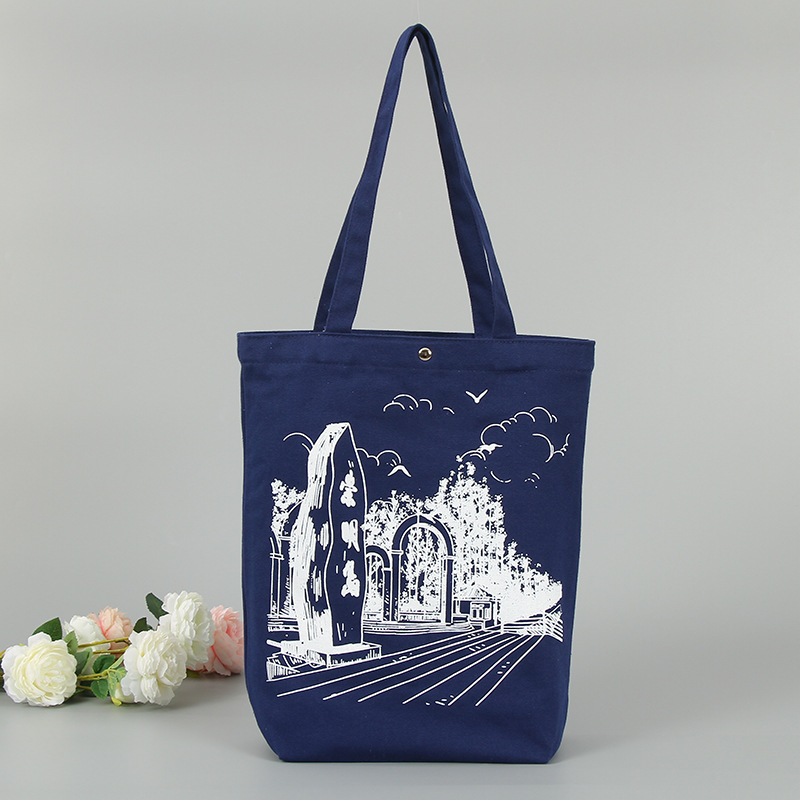 创意印花棉布购物袋制定 彩印手提棉布袋现货 环保丝印帆布袋logo