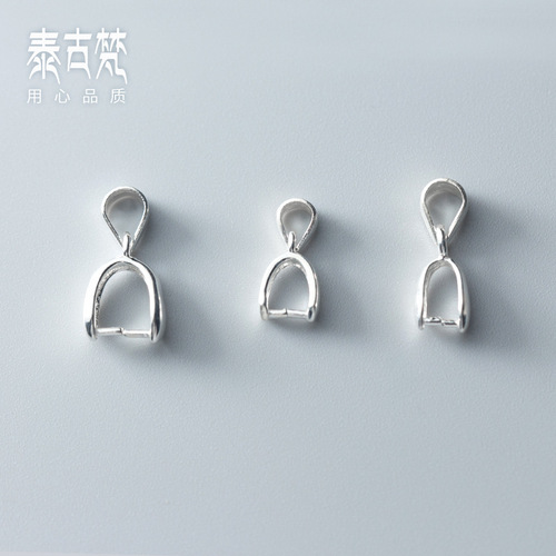 S925 silver melon seed buckle jade buckle pendant buckle jade buckle clip buckle head clip buckle DIY accessories wholesale S0146