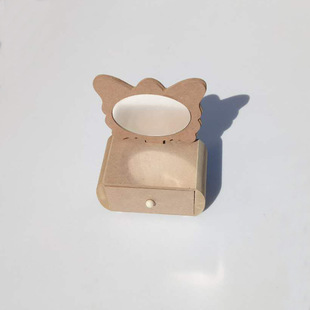 Children's Handmade Creative diy Wooden Jewelry Box White Embryo Mirror Dressing Table Clay Pearl Mud Educational Toys