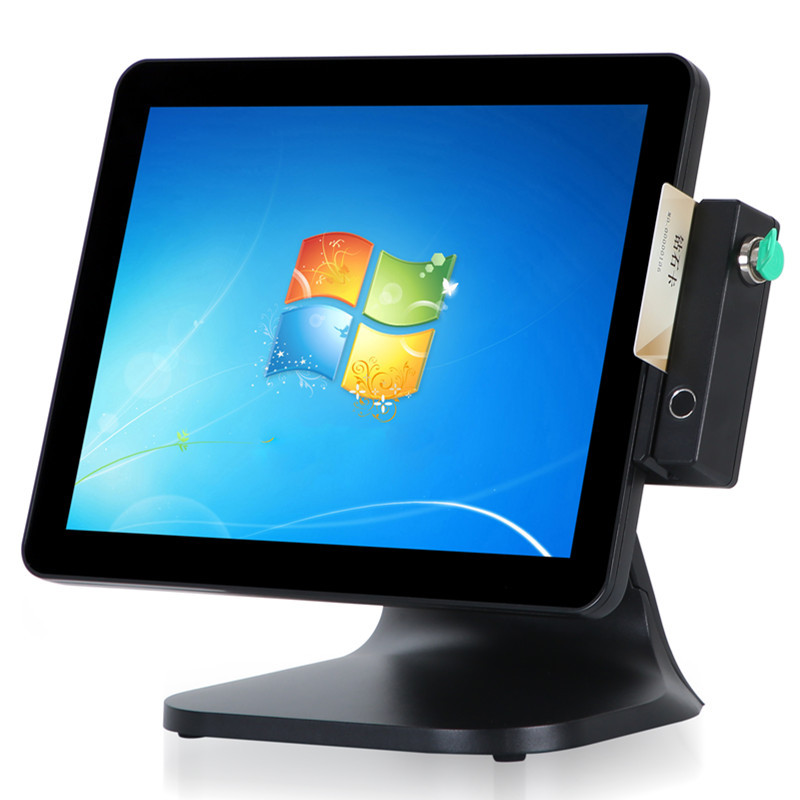 厂家直销外贸独立私模新款W9款15寸单屏电容触摸一体收银POS机