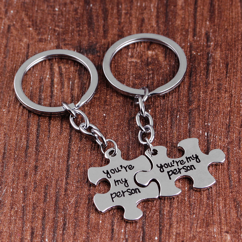 Fashion Letter Puzzle Keychain Wholesale display picture 2