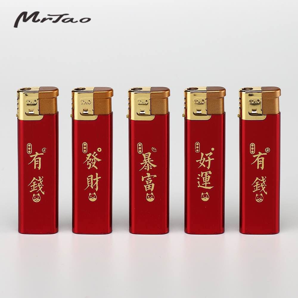 Otto 328 electroplate Windbreak Plastic lighter wholesale disposable advertisement inflation lighter Stall goods