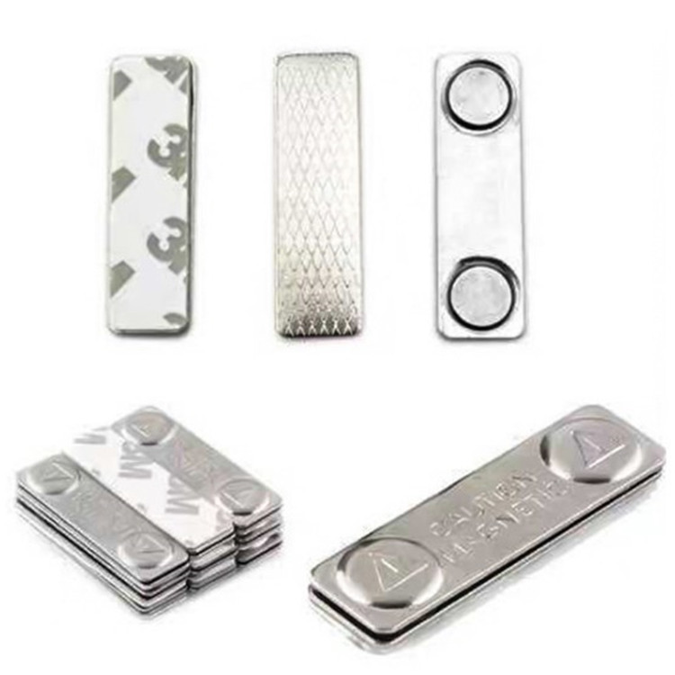 现货强磁不锈钢激光胸牌 强力磁铁磁性工号牌酒店员工牌铁徽章磁