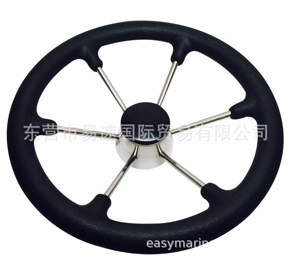 厂家直供 不锈钢舵轮 船用五金 游艇配件 PVC覆膜 带把手 有库存