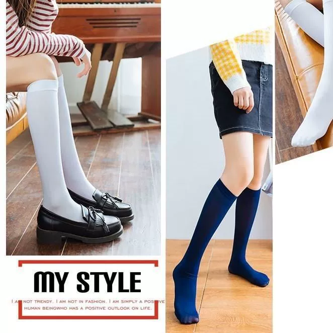 Thin white socks, Japanese ultra thin long tights, cosplay