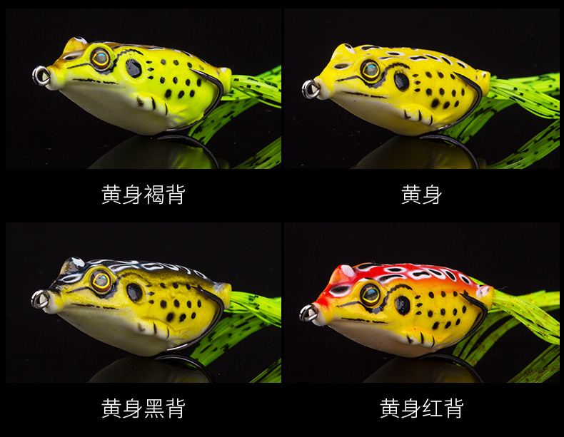 Floating Frogs Lures Soft Plastic Frog Baits Fresh Water Bass Swimbait Tackle Gear